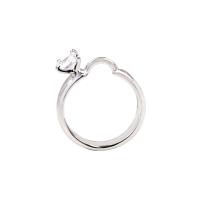 Кубическое цирконовое латунное кольцо, Латунь, Геометрический узор, покрытый платиной, разный размер для выбора & Женский & с кубическим цирконием, размер:5-7, продается PC