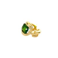 Edelstein Messing Finger Ring, mit Glas Edelstein, Geometrisches Muster, 18K vergoldet, Modeschmuck & für Frau, Innendurchmesser:ca. 17mm, Größe:7, verkauft von PC