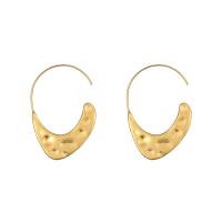 Brass Drop Earring, Geometrical Pattern, 18K gold plated, fashion jewelry & for woman 