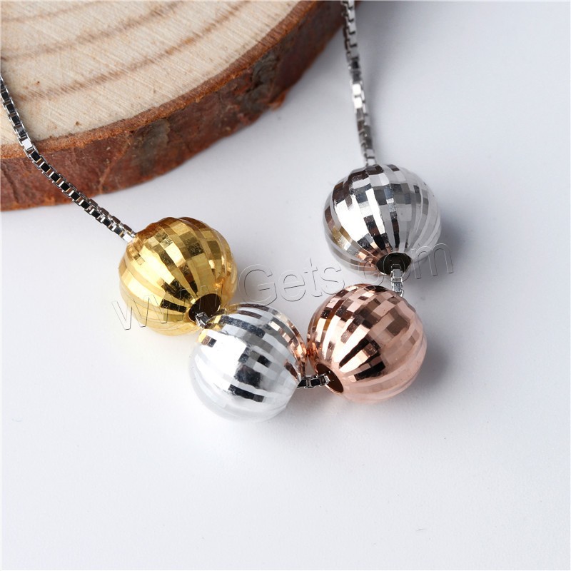 Round Sterling Silver Beads, 925 Sterling Silver, plated, different size for choice, more colors for choice, Sold By PC