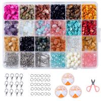 Set de perles Bracelet bricolage, Gravier naturel, DIY & mélangé, couleurs mélangées Vendu par boîte