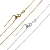 Мода нержавеющей стали ожерелье цепь, нержавеющая сталь, ювелирные изделия моды & Женский, Много цветов для выбора, 1mm, длина:18 , продается Strand