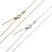 Мода нержавеющей стали ожерелье цепь, нержавеющая сталь, ювелирные изделия моды & Женский, Много цветов для выбора, 1mm, длина:18 дюймовый, продается Strand