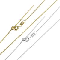 Мода нержавеющей стали ожерелье цепь, нержавеющая сталь, ювелирные изделия моды & Женский, Много цветов для выбора, 1mm, длина:18 дюймовый, продается Strand
