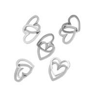 Stainless Steel Linking Ring, Heart, plated Approx 