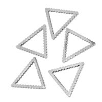 Нержавеющая сталь Связывание кольцо, нержавеющая сталь, Треугольник, Другое покрытие, Много цветов для выбора Приблизительно 10ПК/сумка, продается сумка