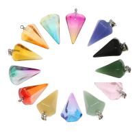 Crystal Jewelry Pendants, with Stainless Steel, irregular, silver color plated Approx 