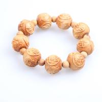 Thuja Sutchuenensis Bracelet, handmade, sienna, 20mm 