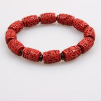 Fashion Cinnabar Bracelet, reddish-brown 