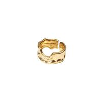 Brass Cuff Finger Ring, plated, Unisex & adjustable US Ring 