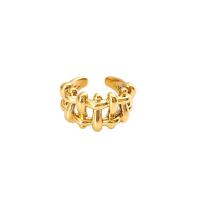 Brass Cuff Finger Ring, plated, adjustable & for woman & hollow 18mm, US Ring .5-8 