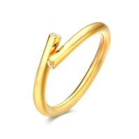 ラインス トーン亜鉛合金指のリング, 亜鉛合金, メッキ, 女性用 & ライン石のある, 無色, 17mm, サイズ:6.5-7, 売り手 パソコン