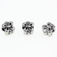 Stainless Steel Large Hole Beads, Flower, anoint 