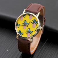 Women Wrist Watch, Stainless Steel, with PU Leather, Alphabet Letter, fashion jewelry & for woman 