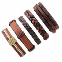 PU Leather Cord Bracelets, fashion jewelry & Unisex, 65mm 