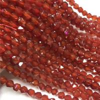 Natural Red Agate Beads, polished, DIY & faceted, red 