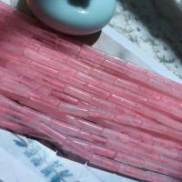 Natural Rose Quartz Beads, Column, polished, DIY, pink 