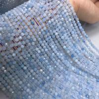 Aquamarine Beads, Round, polished, DIY & faceted, blue 