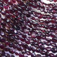 Natural Garnet Beads, irregular, polished, DIY, fuchsia, 8mm 
