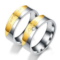 Нержавеющая сталь Rhinestone палец кольцо, нержавеющая сталь, Другое покрытие, ювелирные изделия моды & Мужская & разный размер для выбора & со стразами, Много цветов для выбора, 6mm, продается PC