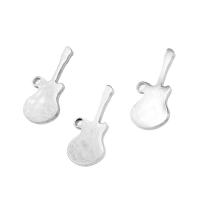 Stainless Steel Musical Instrument and Note Pendant, Guitar, silver color plated 