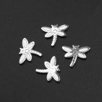 Stainless Steel Jewelry Cabochon, Dragonfly, silver color plated 