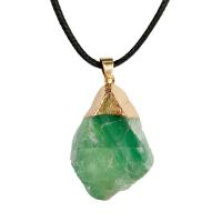Pendentif bijoux de pierre gemme, La fluorite verte, Placage, vert, 10mm, Vendu par brin