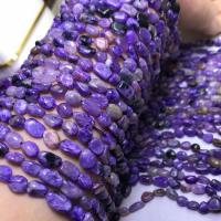 Charoit Perle, Unregelmäßige, poliert, gefärbt, violett, 8mm, verkauft von Strang