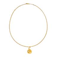 Brass Jewelry Necklace, Round, 18K gold plated & twist oval chain & for woman 