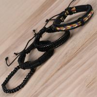 PU Leather Cord Bracelets, 4 pieces & fashion jewelry & multilayer & Unisex, 6CM,17-18CM,8-9CM 
