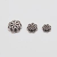 Zinc Alloy Bead Caps, plated, silver color, 10mmuff0c12mmuff0c15mm 