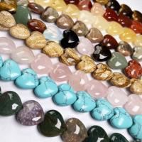Mixed Gemstone Beads, Natural Stone, Heart Approx 7.9 Inch, Approx 