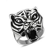 Titanium Steel Finger Ring, Tiger & for man 