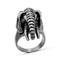 Titanium Steel Finger Ring, Tiger, polished  & for man, 25mm 