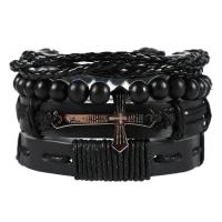 Wrap Bracelets, PU Leather, with Zinc Alloy, Adjustable & fashion jewelry & multilayer & Unisex, 6CM,17-18CM,8-9CM 