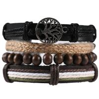Wrap Bracelets, PU Leather, with Zinc Alloy, Adjustable & fashion jewelry & Unisex 6CM,17-18CM,8-9CM 