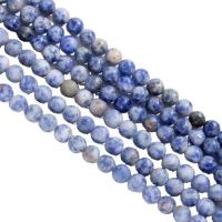 Blue Speckle Stone Beads, Round, DIY 