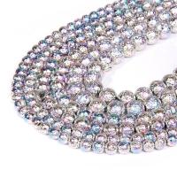 Natürliche Lava Perlen, rund, plattiert, DIY & verschiedene Größen vorhanden, verkauft von Strang