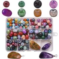 Gemischte Kristall Perlen, poliert, DIY & 10 Zellen, 130x100x20mm, verkauft von Box