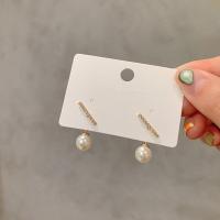 Plastic Pearl Zinc Alloy Earring, plated, fashion jewelry & for woman 