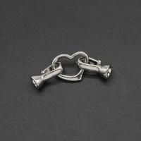 Copper Alloy Foldover Clasp, Heart, plated, nickel, lead & cadmium free Approx 