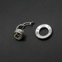 Copper Alloy Foldover Clasp, Round, plated nickel, lead & cadmium free Approx 