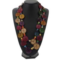 Мода свитер цепи ожерелье, скорлупа кокосового ореха, разноцветный, длина:Приблизительно 81 см, продается Strand