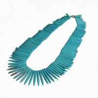 Collar de la joyería de la turquesa, Azul sintético turquesa, pulido, azul, 480mm, Vendido por Sarta