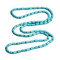 Turquoise Jewelry Necklace, Synthetic Turquoise, polished, blue, 980mm 