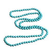 Turquoise Jewelry Necklace, Synthetic Turquoise, polished 1180mm 