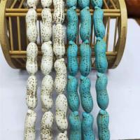 Natural Turquoise Beads, Peanut, polished 