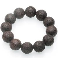 Black Sandalwood Buddhist Beads Bracelet, Buddhist jewelry 20mm 