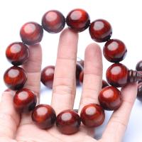 Red Sandalwood Willow Buddhist Beads Bracelet, Buddhist jewelry, brown, 20mm 