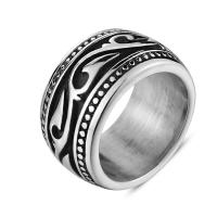 Titanium Steel Finger Ring, polished & for man, 14mm 